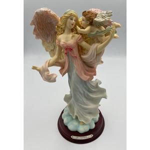 La Verona Collection Angel With Cherub Christian Figurine Statue